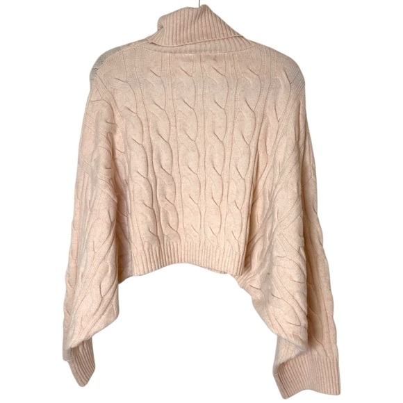Lili Sidonio Molly Bracken Cable Knit Batwing Turtleneck Sweater- Size M/L - Picture 6 of 9